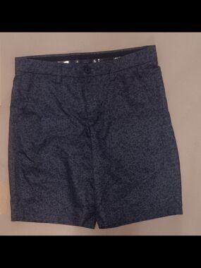 tek gear Navy Micro-Pattern Flat Front Golf  Shorts (102)